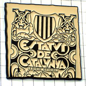 ピンバッジ・スペインの歴史カタルーニャ紋章 SPAIN AVUI ESPANA CATALUNYA CATALUNA HISTORIA MEMORIA LA-RESISTENCIA
