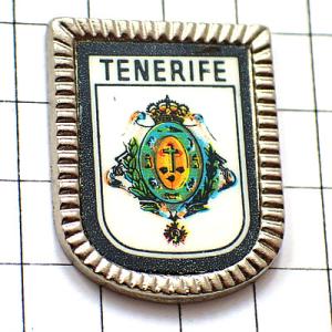 ピンバッジ・テネリフェ島スペイン紋章 TENERIFE CANARIES ISLAND SPAIN◆フランス限定ピンズ◆レアなヴィンテージものピンバッチ