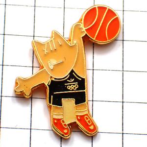 ピンバッジ・コビー犬バルセロナ五輪バスケットボール選手スペイン夏季オリンピック中古品ビンテージ COBI BARCELONA-1992 SPAIN限定ピンズ