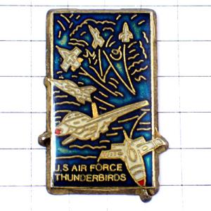ピンバッジ・サンダーバーズ米空軍アクロバット飛行チーム練習機ミリタリー戦闘機アメリカ飛行機/USA◆...