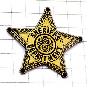 ピンバッジ・シェリフ保安官アメリカ星/USA警察◆フランス限定ピンズ◆レアなヴィンテージものピンバッ...
