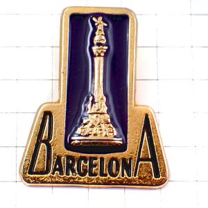 ピンバッジ・スペインのバルセロナ金色コロンブスの記念塔ゴールド CHRISTOPHER-COLUMBUS AMERICA-1492 BARCELONA SPAIN◆限定ピンズ