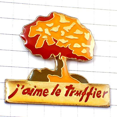 ピンバッジ・茶色い秋の紅葉する木 TRUFFIER◆フランス限定ピンズ◆レアなヴィンテージものピンバ...