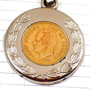 キーホルダー・スペイン硬貨コイン1ペセタ国王フ...の詳細画像3