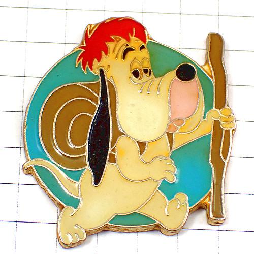 ピンバッジ・ドルーピー犬バセットハウンド漫画ハイキング山歩き DROOPY TURNER◆フランス限...
