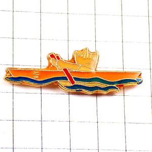ピンバッジ・バルセロナ五輪カヌー船ボートを漕ぐコビー犬オリンピック夏季マスコット COBI BARCELONA-1992 SPAIN◆フランス限定ピンズ