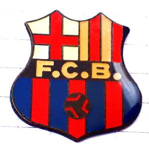 ピンバッジ・バルサFCバルセロナ紋章サッカー球 FCB BARCA FC-BARCELONA SPAIN◆フランス限定ピンズ◆レアなヴィンテージものピンバッチ