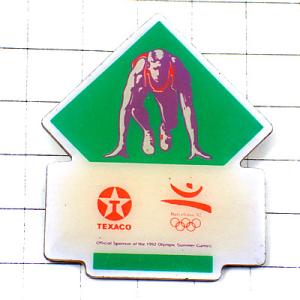ピンバッジ・オリンピック競走バルセロナ五輪スペイン石油会社テキサコ星 TEXACO BARCELONA-1992 SPAIN◆フランス限定ピンズ