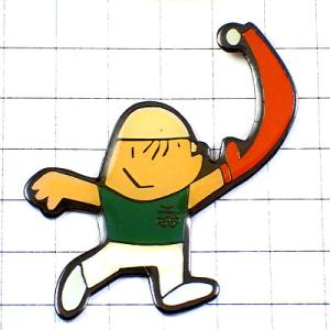ピンバッジ・バルセロナ五輪コビ犬バスクペロタ球技オリンピック夏季 COBI BARCELONA-1992 SPAIN PELOTE-BASQUE◆フランス限定ピンズ