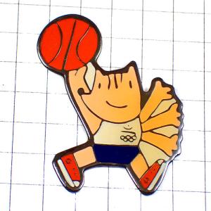 ピンバッジ・コビー犬バルセロナ五輪バスケットボール選手スペイン夏季オリンピック中古品ビンテージ COBI BARCELONA-1992 SPAIN