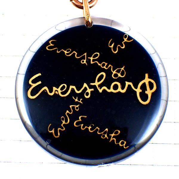 キーホルダー・筆記体の金色ゴールド文字エヴァーシャープ◆フランス限定ポルトクレ◆レアなヴィンテージも...