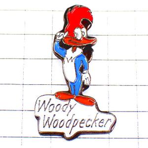 ピンバッジ・ウッディウッドペッカー鳥◆フランス限定ピンズ◆レアなヴィンテージものピンバッチ