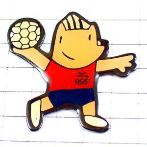 ピンバッジ・バルセロナ五輪コビーのハンドボール夏季オリンピック COBI HANDBALL BARCELONA-1992 SPAIN◆フランス限定ピンズ
