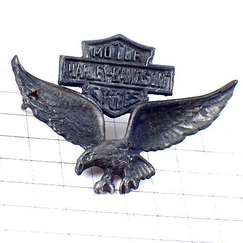 ピンバッジ・ハーレーダビッドソン二輪バイク鷲ピューター製 HARLEY-DAVIDSON PEWTE...