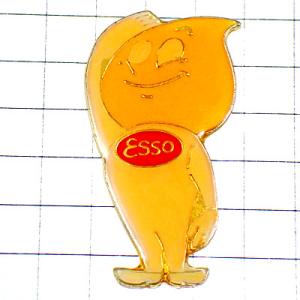 ピンバッジ・エッソボーイ石油バイク二輪オイルの滴 ESSO-BOY ESSO EXXONMOBIL ...