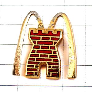ピンバッジ・マクドナルドM金色ゴールド城砦の塔◆...の商品画像