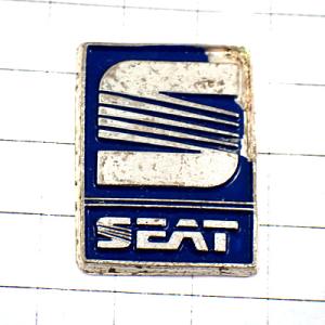 ピンバッジ・セアト車エンブレム青いＳロゴ銀色シルバー SEAT SPAIN◆フランス限定ピンズ◆レアなヴィンテージものピンバッチ