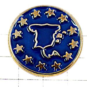 ピンバッジ・スペイン国旗色の国の形ヨーロッパ欧州旗スター星EU欧州連合 EUROPE SPAIN MAP◆フランス限定ピンズ