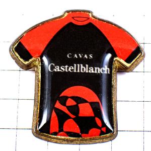 ピンバッジ・自転車レース選手のシャツ酒スポンサーのカヴァ CAVAS CASTELLBLANCH SPAIN MAILLOT◆フランス限定ピンズ