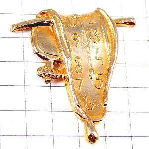 ピンバッジ・記憶の固執サルバドールダリ柔らかい時計ゴールド金色 SALVADOR-DALI SOFT-WATCH SPAIN◆フランス限定ピンズ