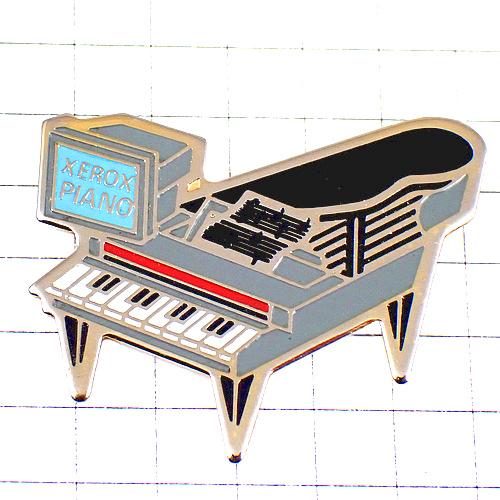 ピンバッジ・グランドピアノ音楽ゼロックス社ミュージック楽器コンピュータ PIANO XEROX US...