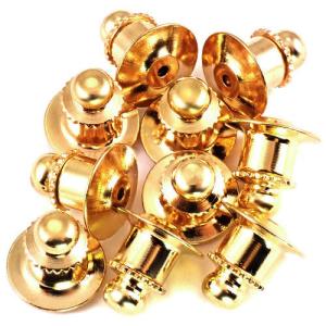 ピンバッジ の 留め具 しっかり留まる ネジ式 キャッチ 10個で1セット