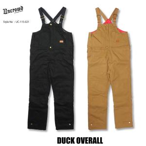 UNCROWD(アンクラウド) UC-115-021 DUCK OVERALL 2色(ブラック/ブラウン)☆送料無料☆｜pinsstore