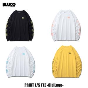 BLUCO(ブルコ) OL-12-002 PRINT L/S TEE -Old Logo- 4色(BLK/WHT-RED/WHT-BLU/BNN)☆送料無料☆｜pinsstore