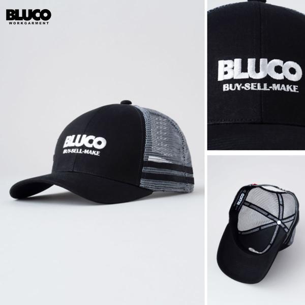 BLUCO(ブルコ) OL-1406 MESH CAP -Logo- 4色(BLK-GRY/GRY-...