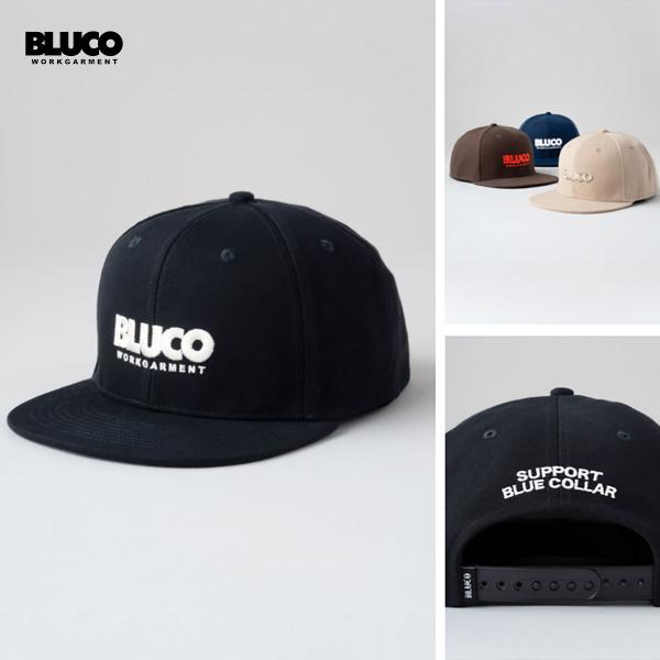 BLUCO(ブルコ) OL-1413 6PANEL CAP -Logo- 4色(BLK/BRN/NV...