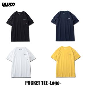 BLUCO(ブルコ) OL-22-004 POCKET TEE -Logo- 4色(BLK/NVY/WHT/BNN)☆送料無料☆｜pinsstore