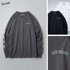 UNCROWD(アンクラウド) UC-2202 PRINT L/S TEE 3色(CHL/WHT/BLK)☆送料無料☆｜pinsstore