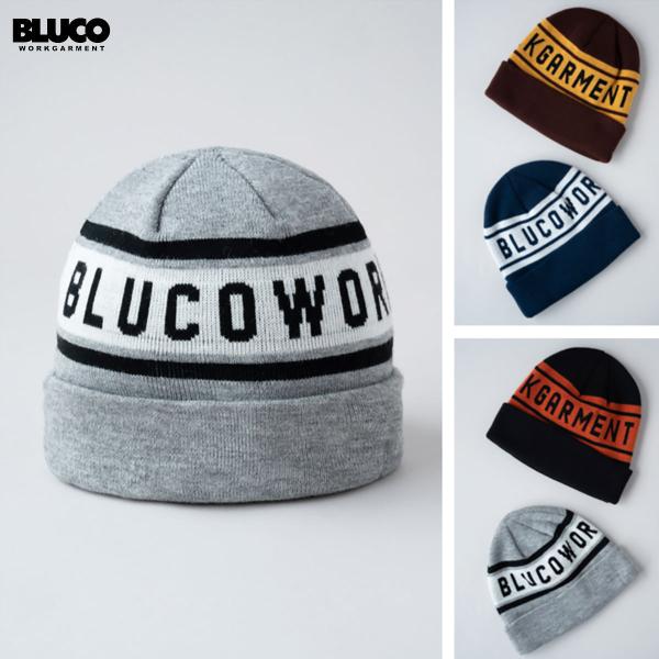 BLUCO(ブルコ) OL-230-022 LOGO BEANIE 4色(ブラックxオレンジ/ブラウ...