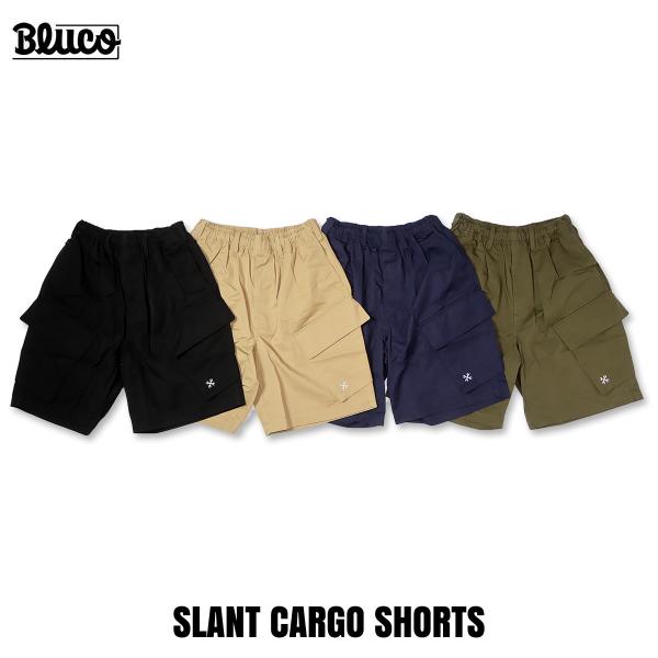 BLUCO(ブルコ) OL-45-012 スラントカーゴショーツ 4色(BLACK/KHAKI/NA...