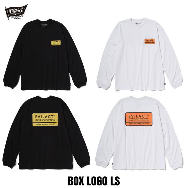 EVILACT(イーブルアクト) BOX LOGO LS 2色(BLACK/WHITE) ☆送料無料...