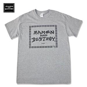 RAMEN＆DESTROY　Tシャツ グレー☆送料無料!!☆｜pinsstore