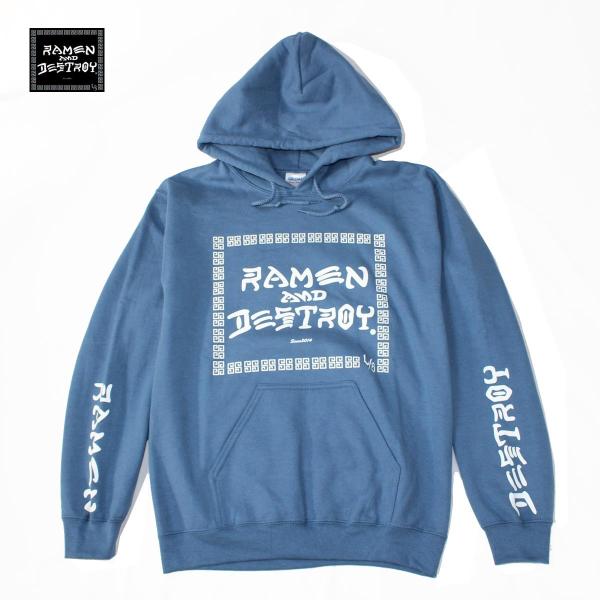 RAMEN＆DESTROY　HOODE インディゴ☆送料無料!!☆