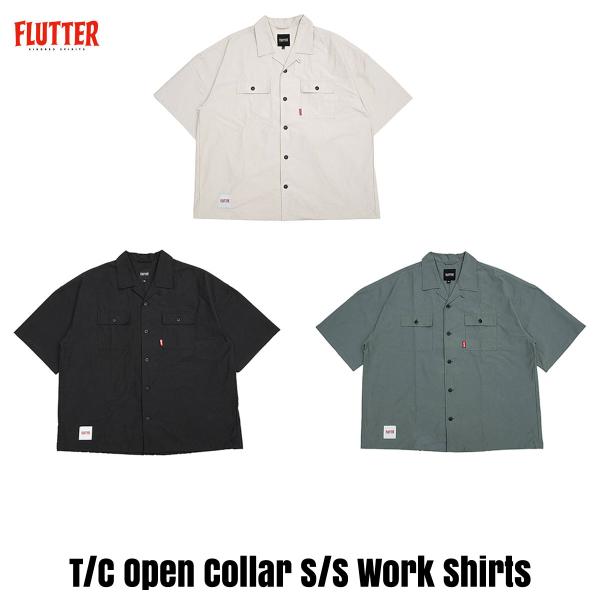☆送料無料サービス中!! FLUTTER(フラッター) T/C Open Collar S/S Wo...