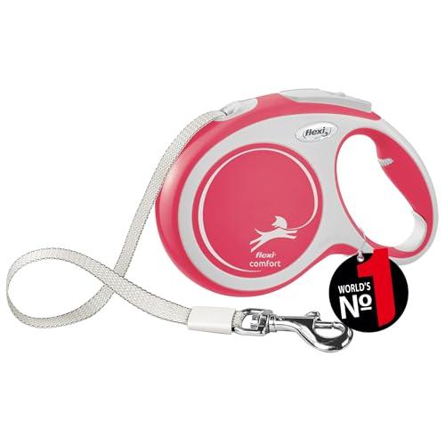 フレキシ (flexi) ニューコンフォート テープ L(50kg未満) 8m レッド 犬用リード