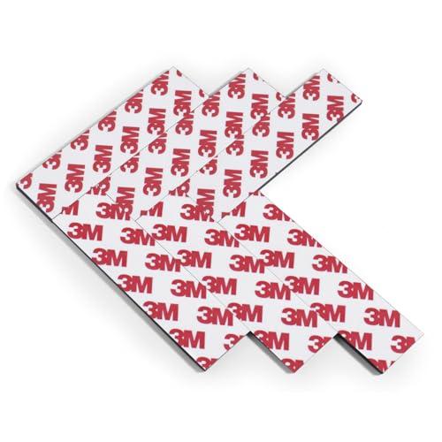 6枚セット 強力マグネットシート 10cm×2.6cm×3mm 1kg耐荷重/枚 3M両面テープ付き...