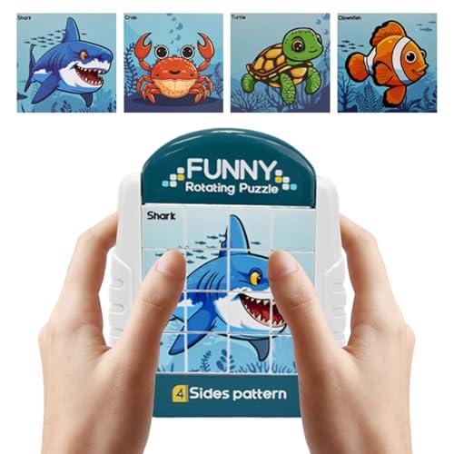 子供知育玩具 立体パズル 立体回転3Dパズル ゲーム 9ピース /16ピース キッズ 知育玩具 幼児...