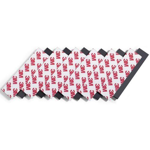 12枚セット 強力マグネットシート 10cm×2.6cm×3mm 1kg耐荷重/枚 3M両面テープ付...