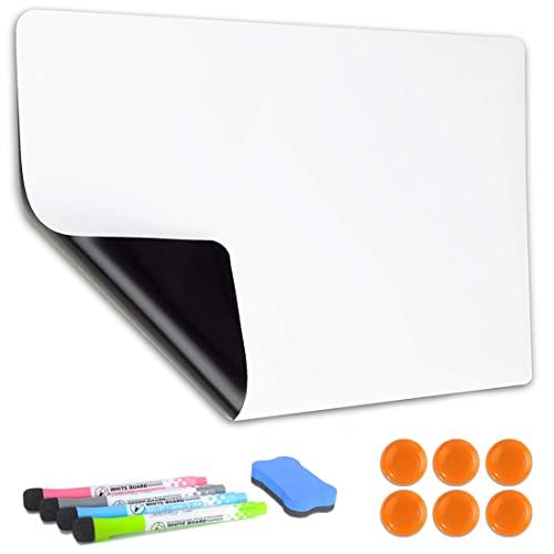 Qualsen ホワイトボード A3サイズ（1枚）厚手マグネットシート 磁気ホワイトボード 冷蔵庫用...