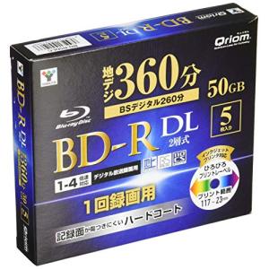 山善 BD-R ブルーレイディスク 1回録画用 フルハイビジョン録画対応 デジタル放送録画 1-4倍速 5枚入り 50G