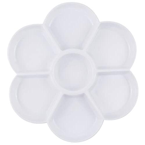 VIEAURA 絵画 パレット プラム型 7ヶ所の凹皿 水彩 油絵 絵の具 水彩パレット 絵の具パレ...