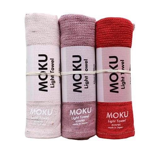 コンテックス MOKU 59513-90 フェイスタオル Mサイズ3本セット (ベビーピンク・ピンク...