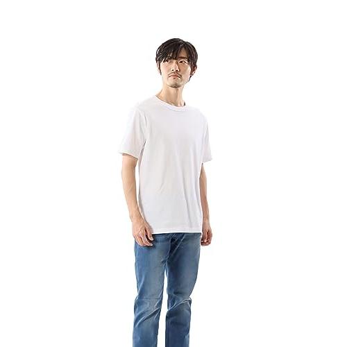 [ヘインズ] Tシャツ 半袖 Shiro 綿100% 丸胴仕様 タグレス仕様 Tシャツ白クルーネック...