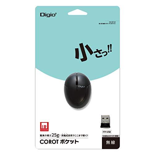 Digio2 超小型 無線 3ボタン IR LED マウス ブラック 48476