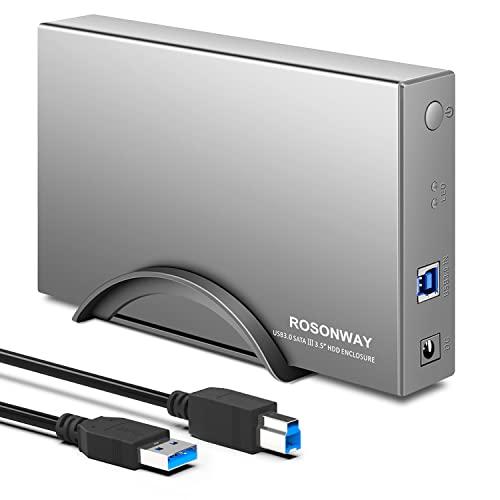 ROSONWAY HDD ケース 3.5インチUSB3.0 外付けハードディスクアルミ製 ドライブケ...