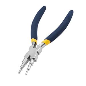 Renjzle 多機能ペンチ ワイヤーループペンチ 6リング型 滑り止めハンドル 丸ペンチ ワイヤーループプライヤー 多